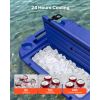 Floating Cooler, 40 QT Floating Ice Chest with Dry Storage & Tow Rope, Premium LLDPE Amphibious Drink Cooler for Water & Land
